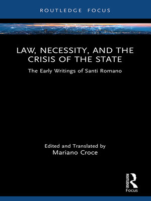 Law, Necessity, and the Crisis of the State - ebook